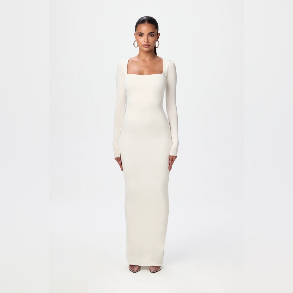 NW Square Neck Sculpt Maxi Dress